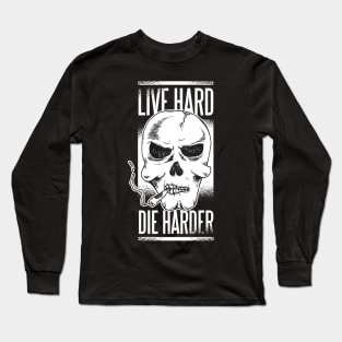 Smoking Skull Long Sleeve T-Shirt